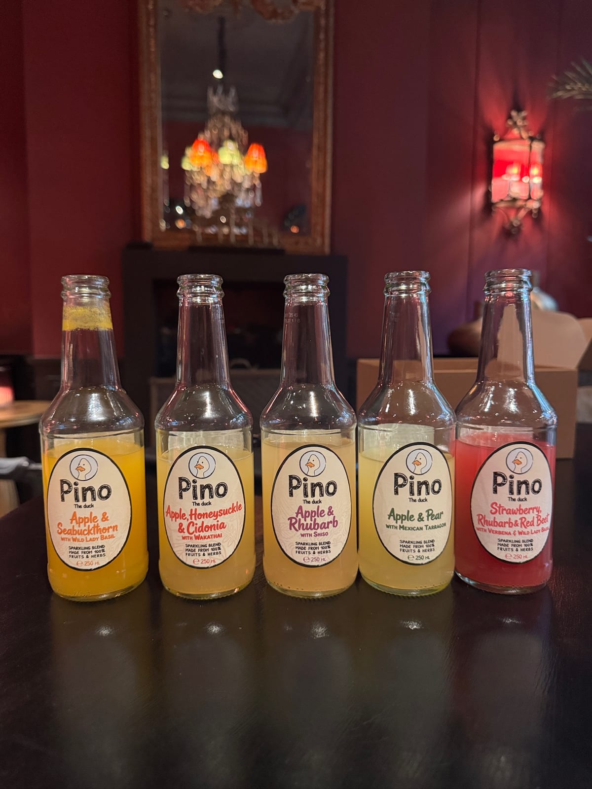 The five Pino blends together